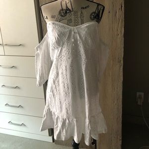 White off the shoulder summer dress